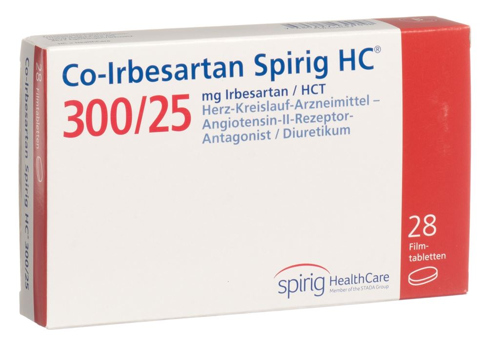 CO-IRBESARTAN Spirig HC cpr pel 300/25mg 28 pce
