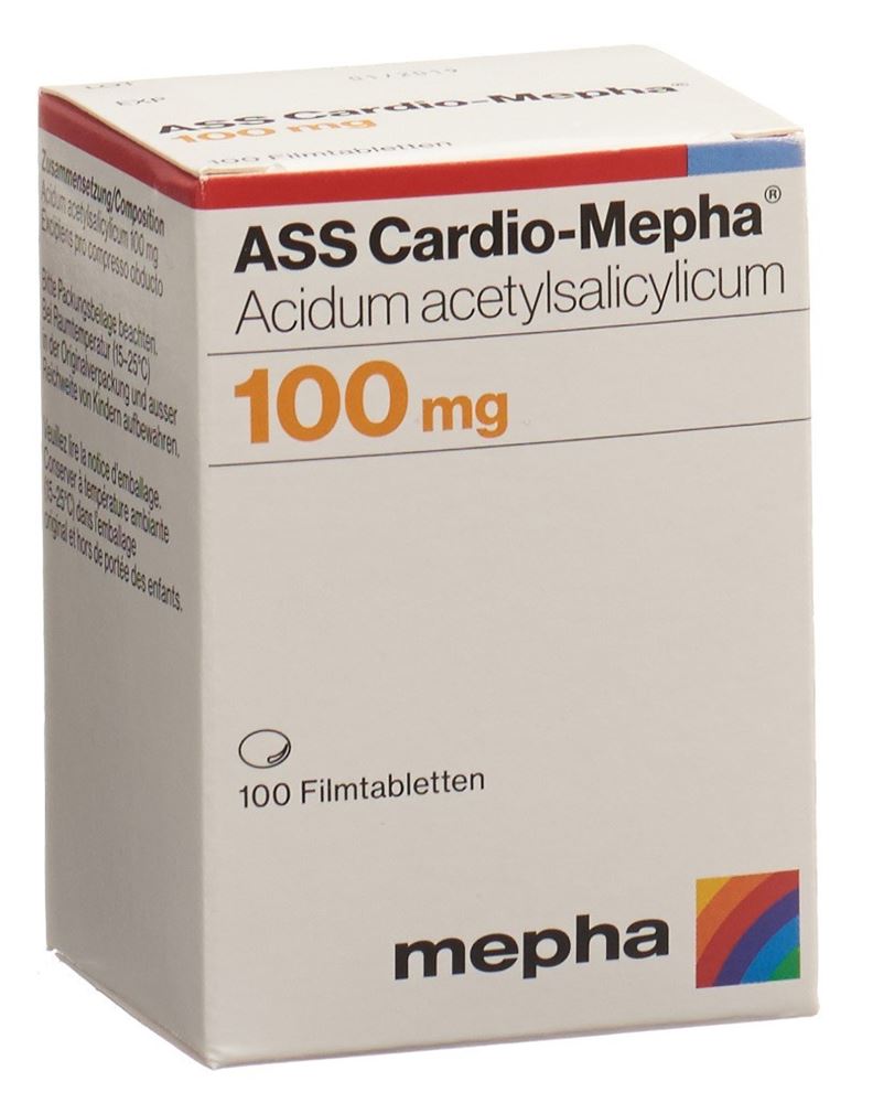ASS CARDIO Mepha cpr pell 100 mg bte 100 pce