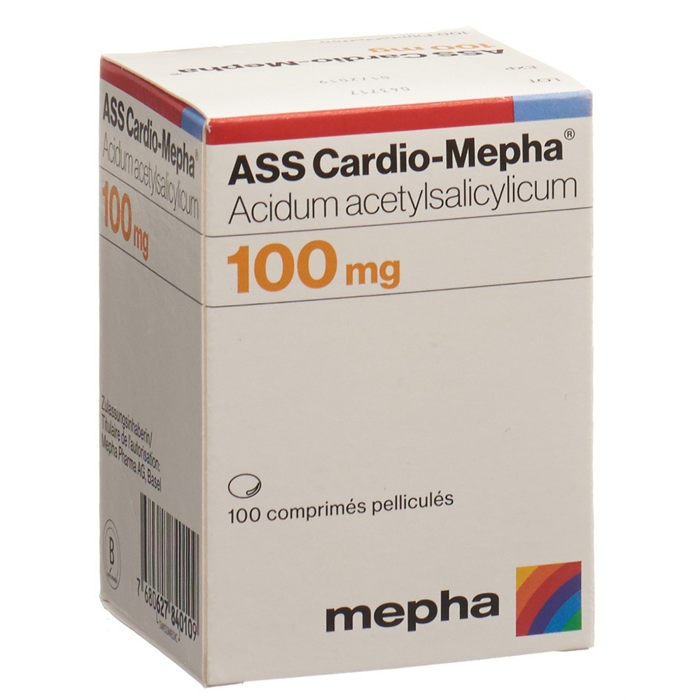 ASS CARDIO Mepha cpr pell 100 mg bte 100 pce