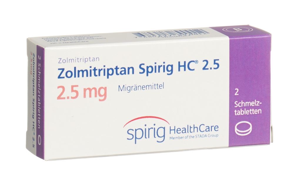 ZOLMITRIPTAN Spirig HC cpr orodisp 2.5 mg 2 pce