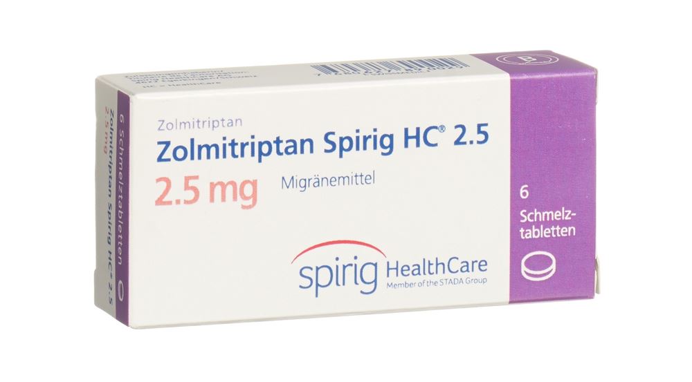 ZOLMITRIPTAN Spirig HC cpr orodisp 2.5 mg 6 pce