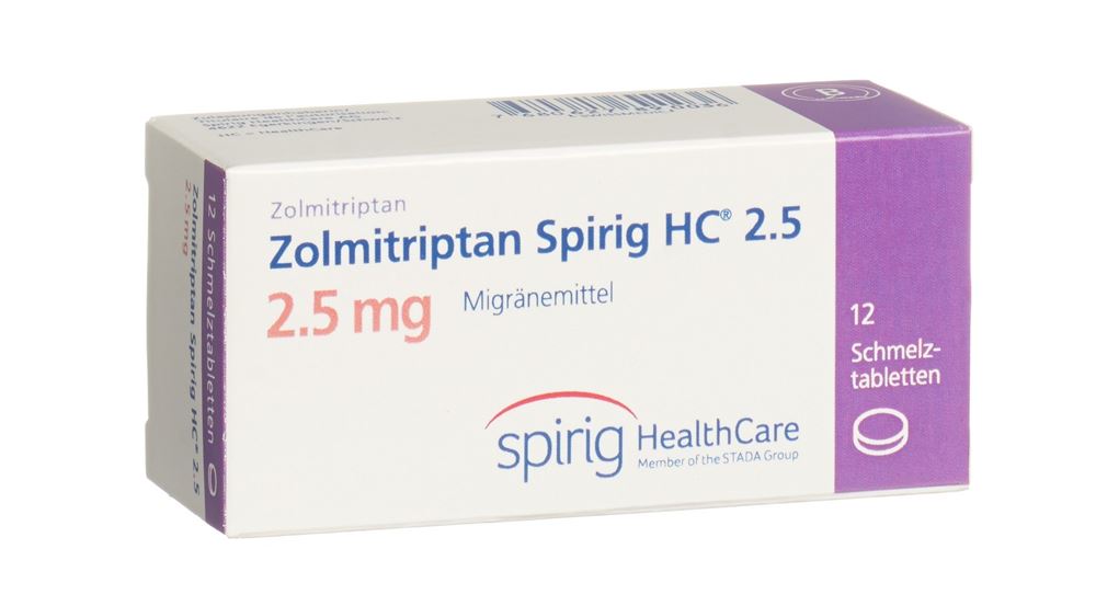 ZOLMITRIPTAN Spirig HC cpr orodisp 2.5 mg 12 pce