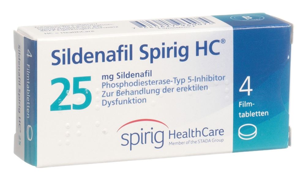 SILDENAFIL Spirig HC cpr pell 25 mg 4 pce
