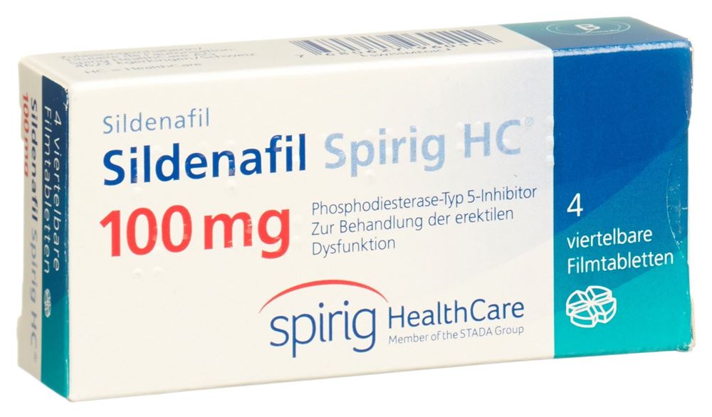 SILDENAFIL Spirig HC cpr pell 100 mg 4 pce
