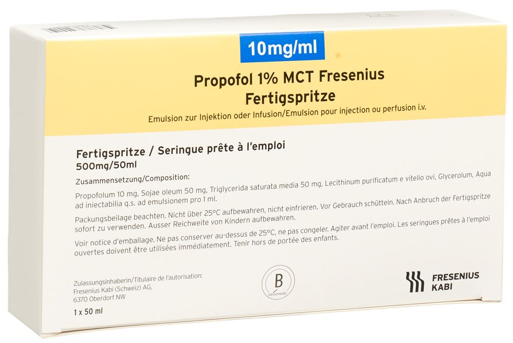 PROPOFOL 1% MCT Fresenius 500 mg/50ml ser pré
