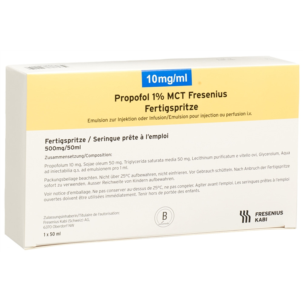 PROPOFOL 1% MCT Fresenius 500 mg/50ml ser pré