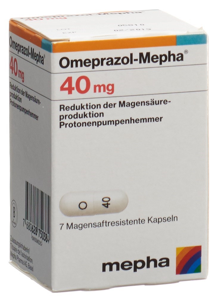 OMEPRAZOL Mepha caps 40 mg bte 7 pce