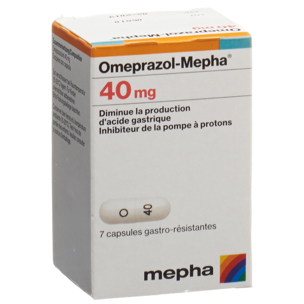 OMEPRAZOL Mepha caps 40 mg bte 7 pce