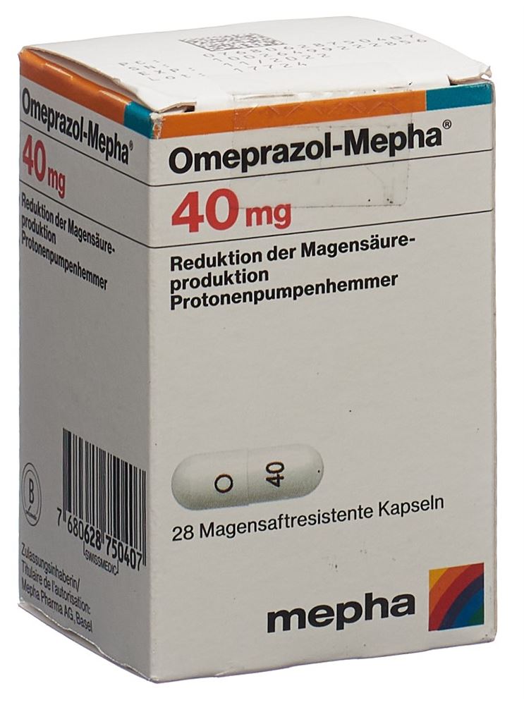 OMEPRAZOL Mepha caps 40 mg bte 28 pce