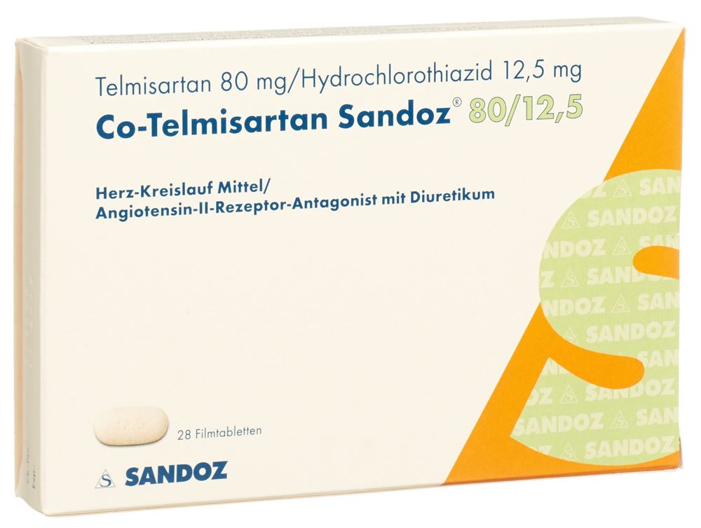 CO-TELMISARTAN Sandoz cpr pell 80/12.5 28 pce