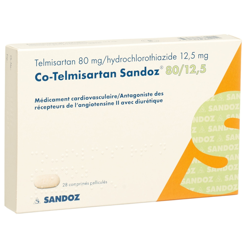 CO-TELMISARTAN Sandoz cpr pell 80/12.5 28 pce