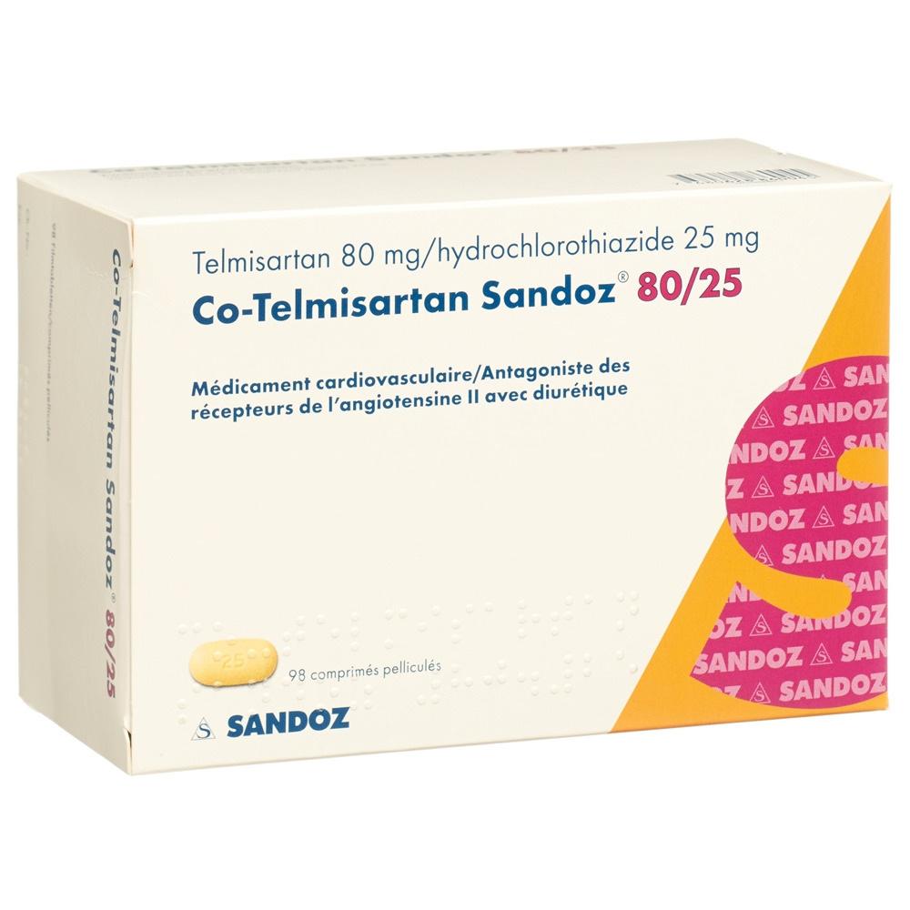 CO-TELMISARTAN Sandoz cpr pell 80/25 98 pce