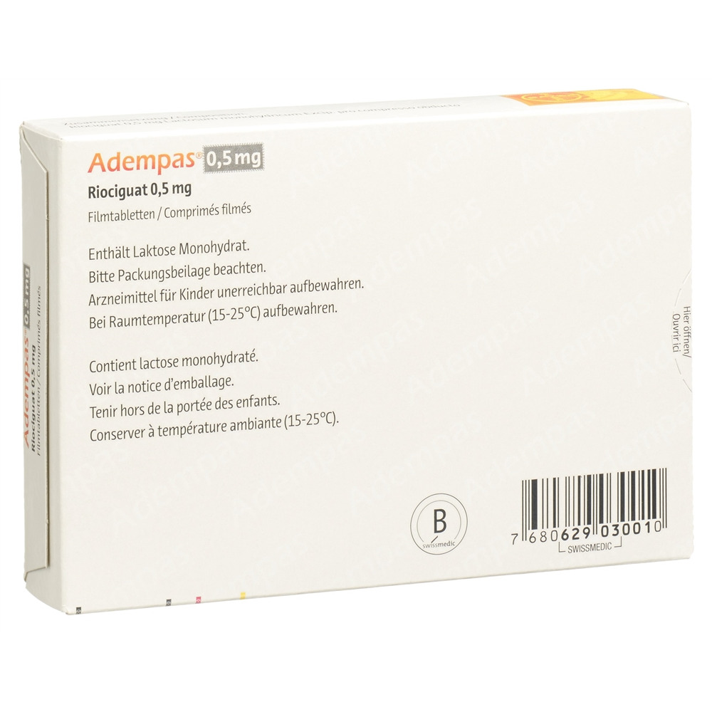 ADEMPAS cpr pellic 0.5 mg 42 pce