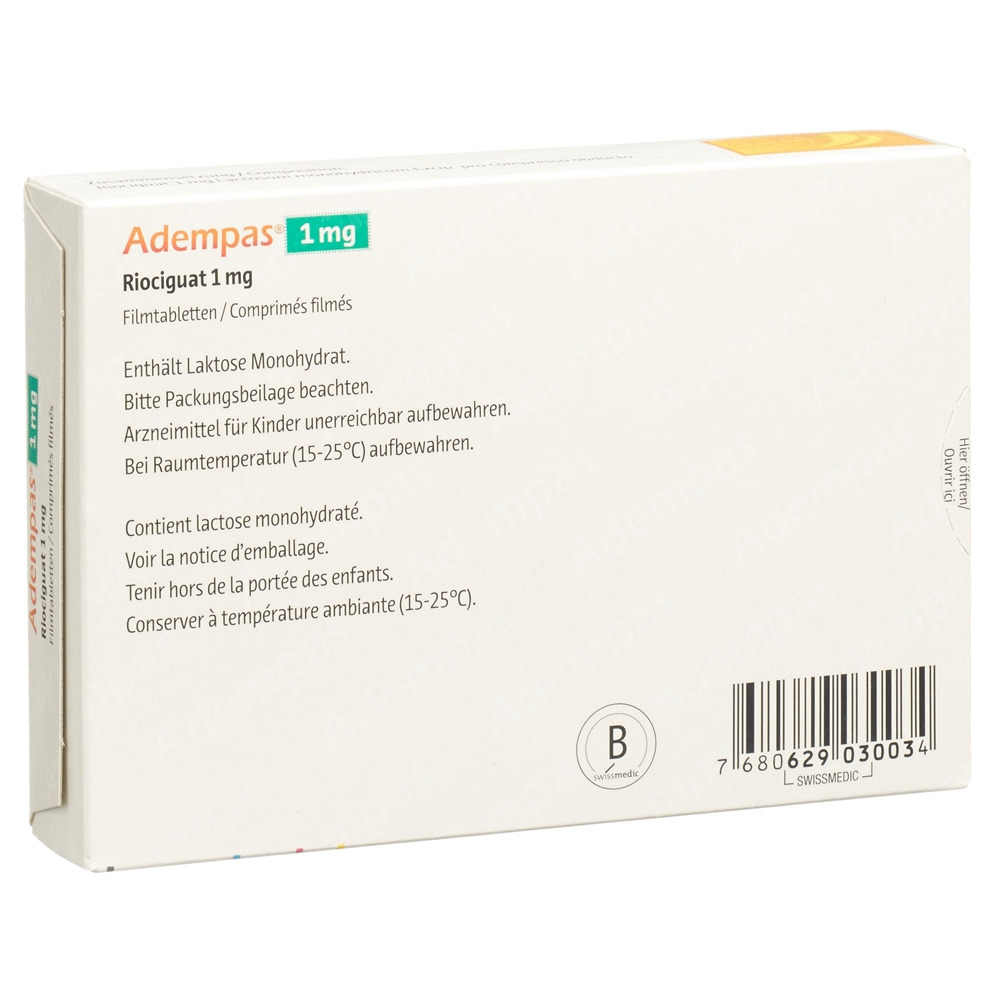 ADEMPAS cpr pell 1 mg 42 pce