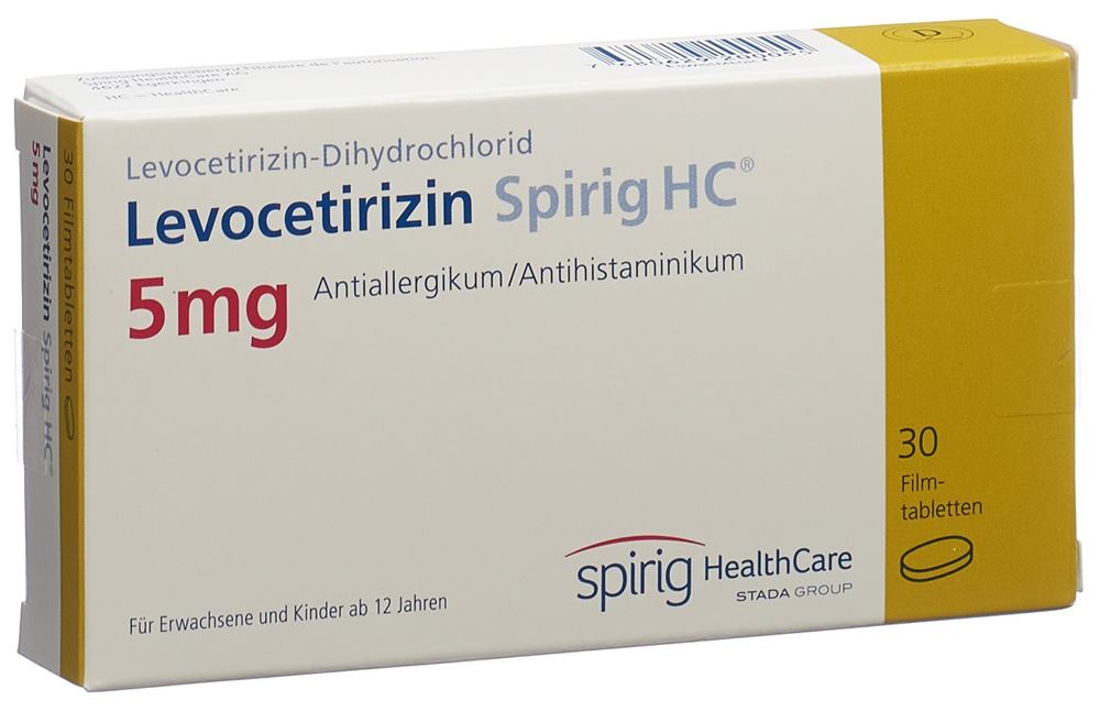 LEVOCETIRIZINE Spirig HC cpr pellic 5 mg 30 pce