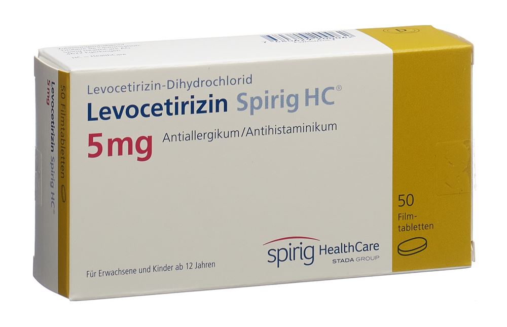 LEVOCETIRIZINE Spirig HC cpr pellic 5 mg 50 pce