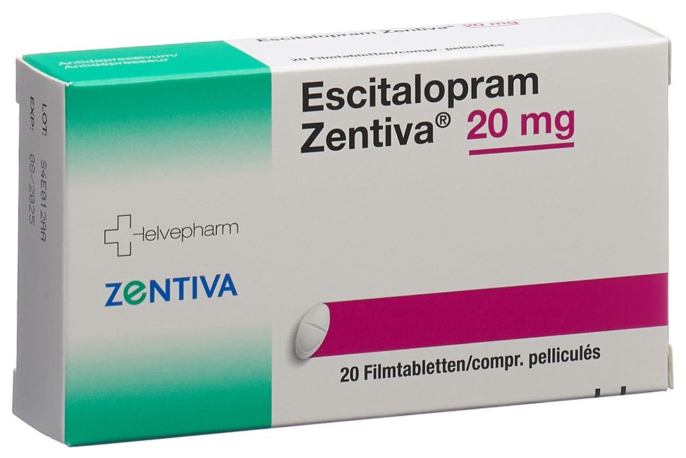 ESCITALOPRAM Zentiva cpr pell 20 mg 20 pce