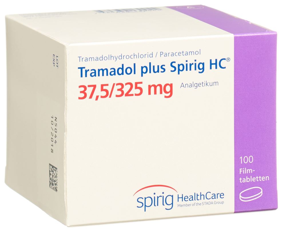 TRAMADOL PLUS Spirig HC 37.5/325mg 100 pce