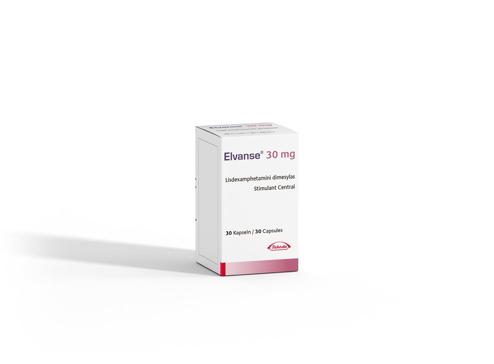 ELVANSE caps 30 mg bte 30 pce