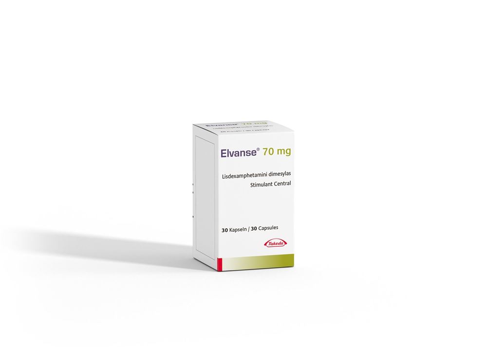 ELVANSE caps 70 mg bte 30 pce
