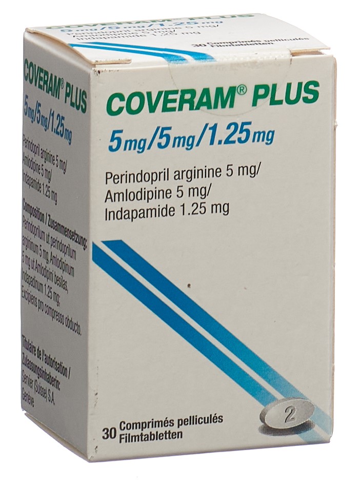 COVERAM plus cpr pell 5/5/1.25mg bte 30 pce