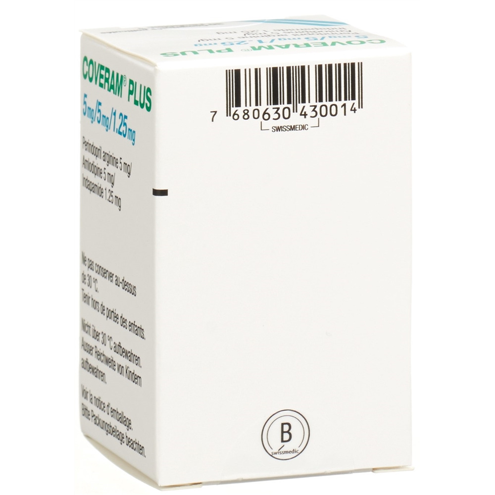 COVERAM plus cpr pell 5/5/1.25mg bte 30 pce
