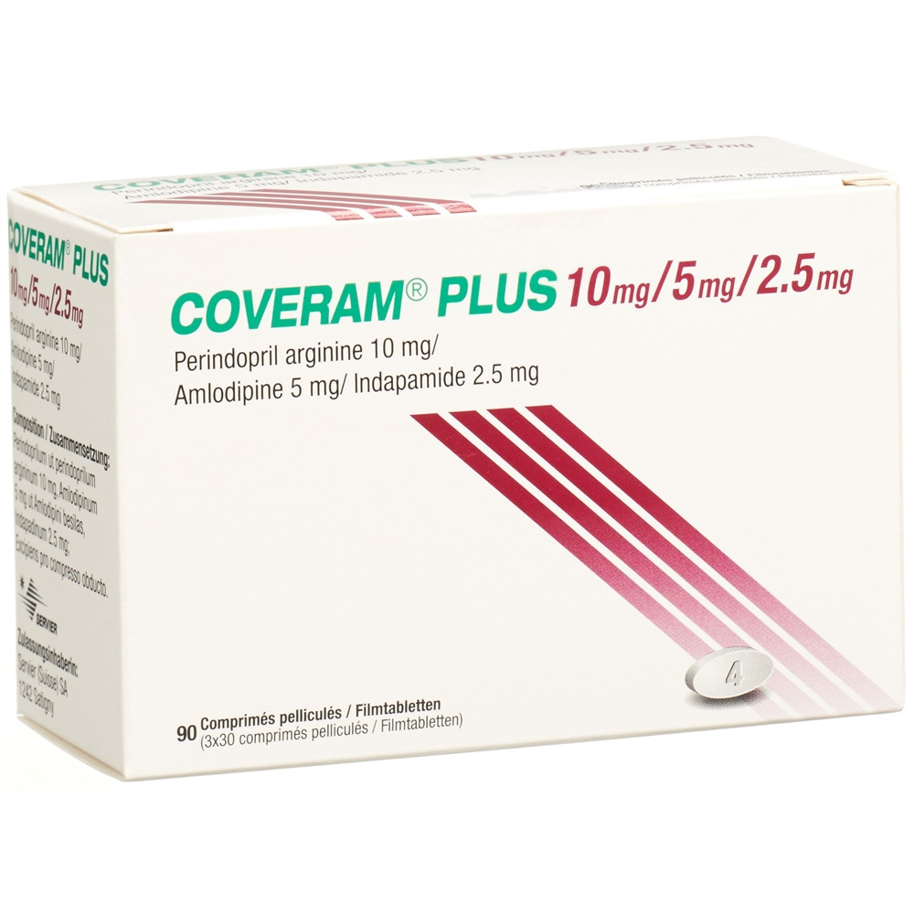 COVERAM plus cpr pell 10/5/2.5mg bte 90 pce
