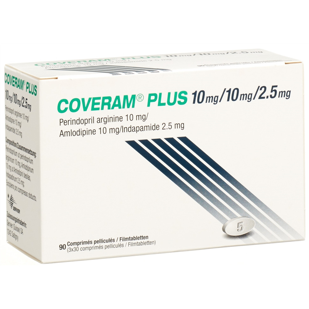 COVERAM plus cpr pell 10/10/2.5mg bte 90 pce