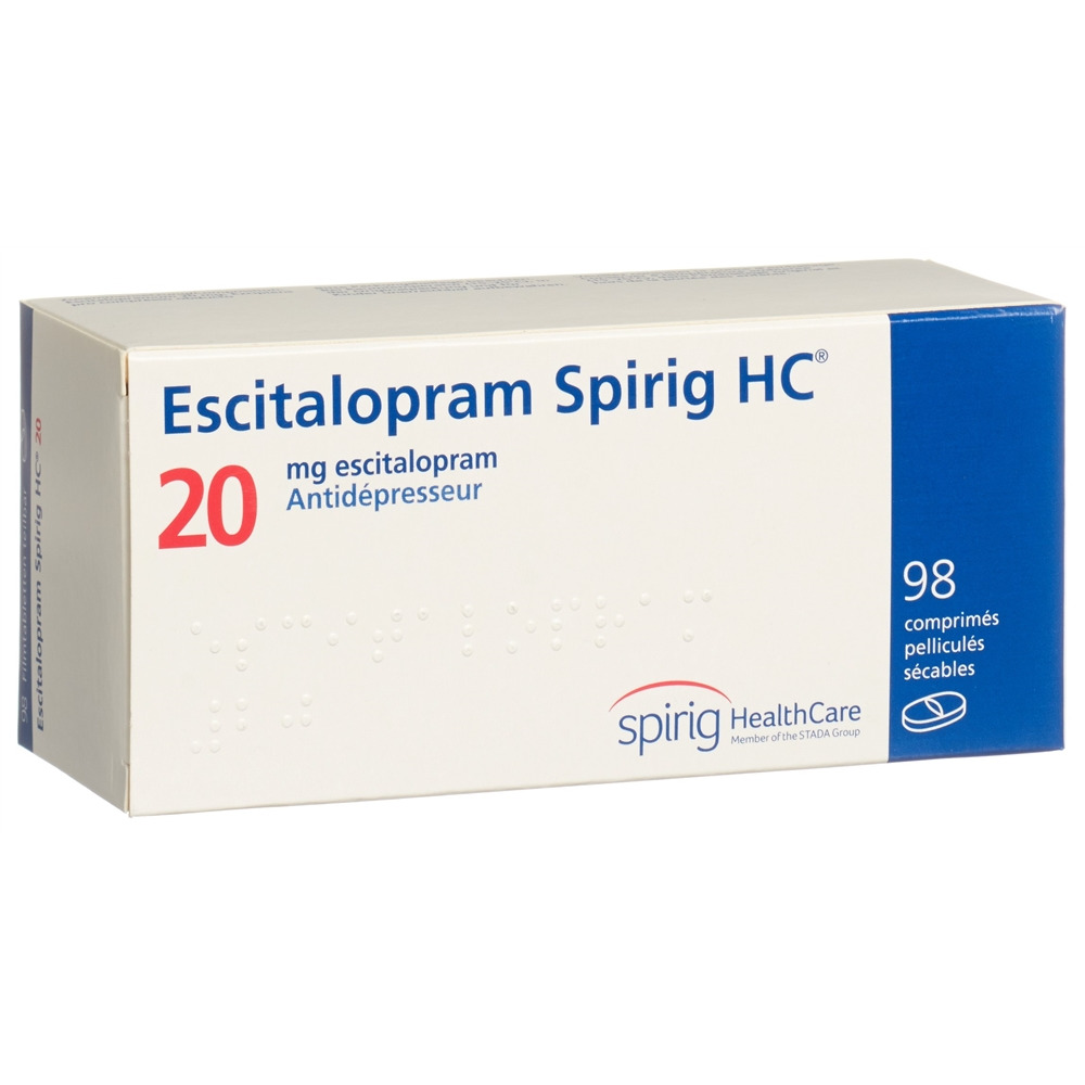 ESCITALOPRAM Spirig HC cpr pellic 20 mg 98 pce