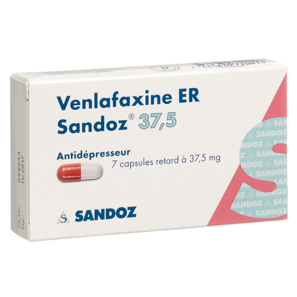 VENLAFAXINE ER Sandoz caps ret 37.5 mg 7 pce