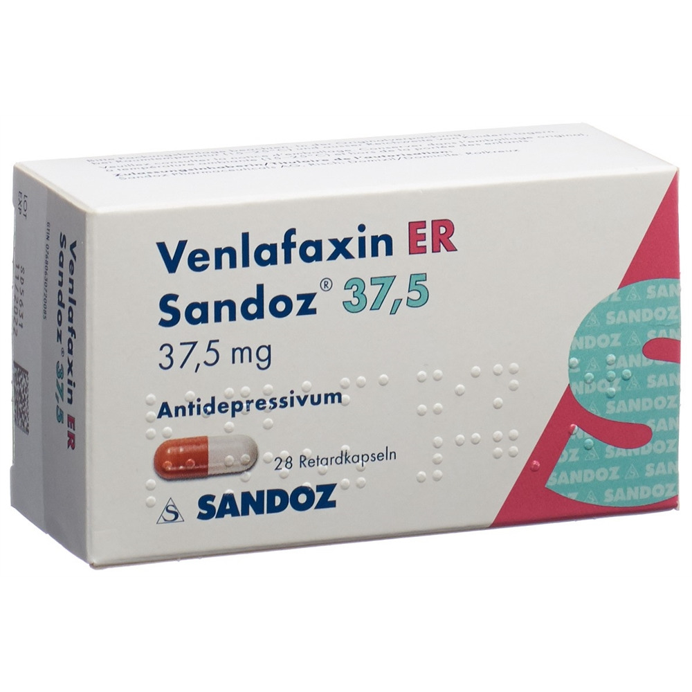 VENLAFAXINE ER Sandoz caps ret 37.5 mg 28 pce