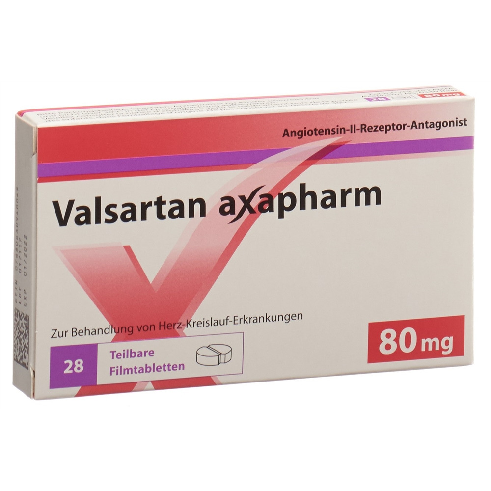 VALSARTAN axapharm cpr pell 80 mg 28 pce