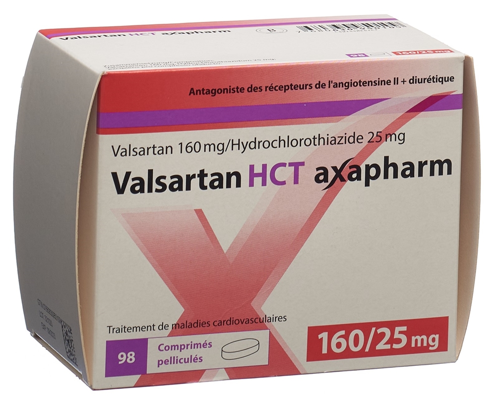 VALSARTAN HCT axapharm 160/25 mg 98 pce
