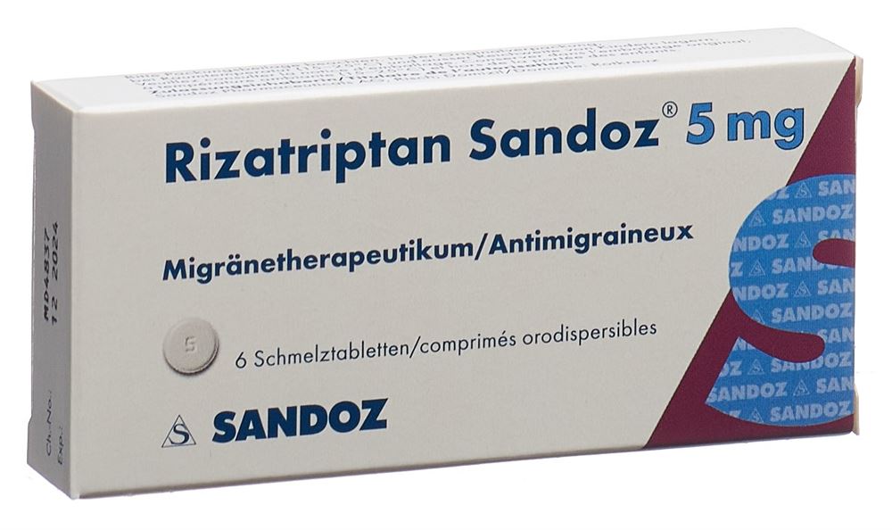 RIZATRIPTAN Sandoz cpr orodisp 5 mg 6 pce