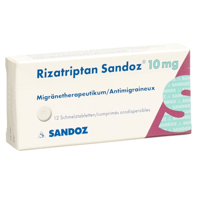 RIZATRIPTAN Sandoz cpr orodisp 10 mg 12 pce