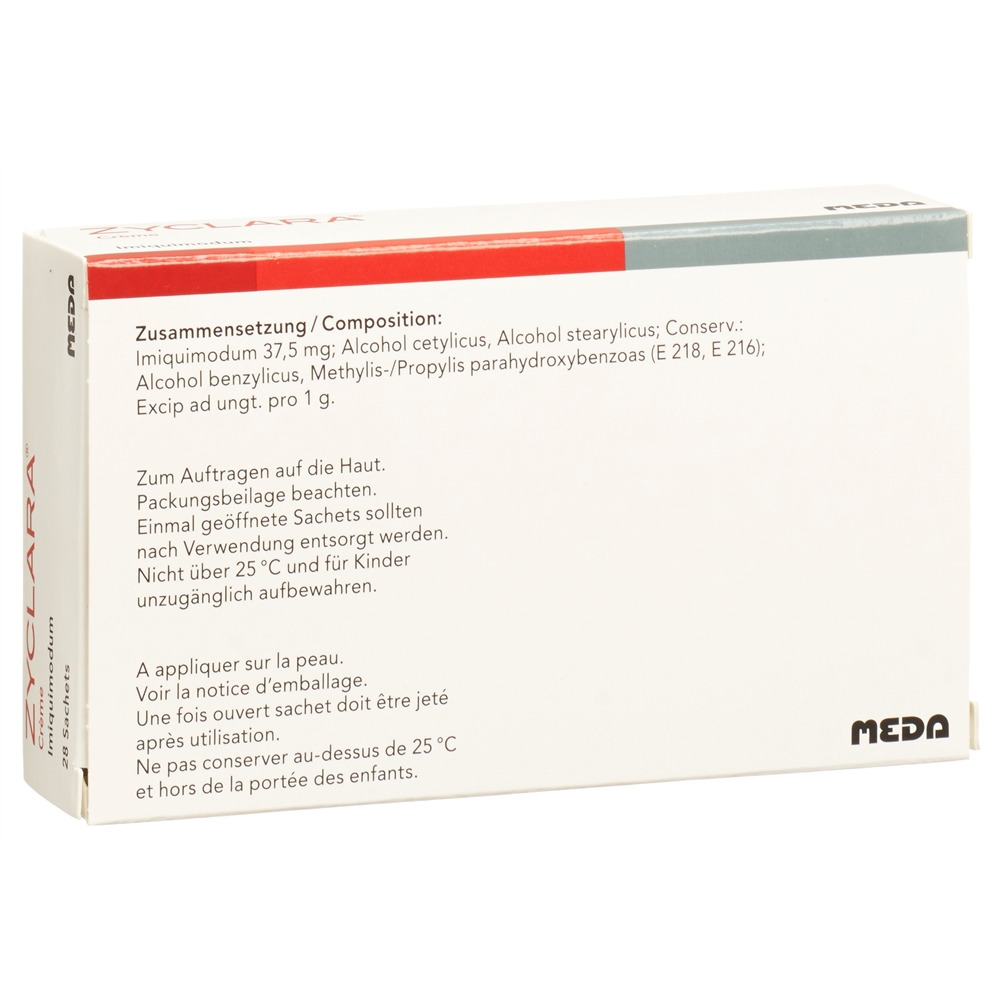 ZYCLARA crème 37.5 mg/g sach 28 pce