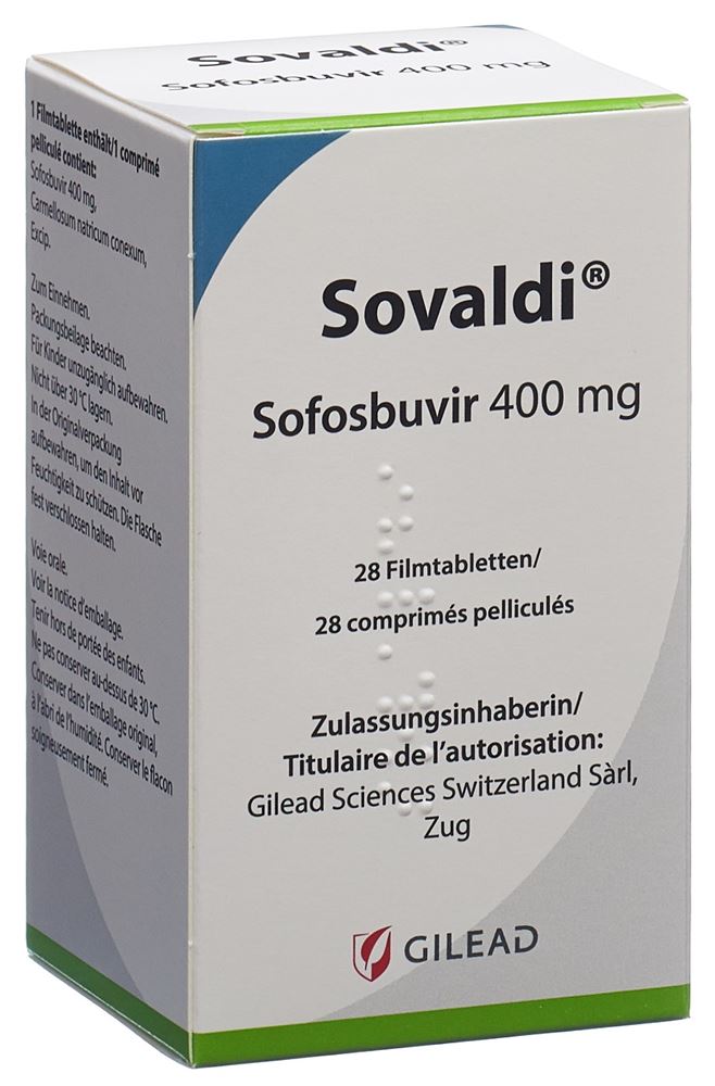 SOVALDI cpr pell 400 mg bte 28 pce