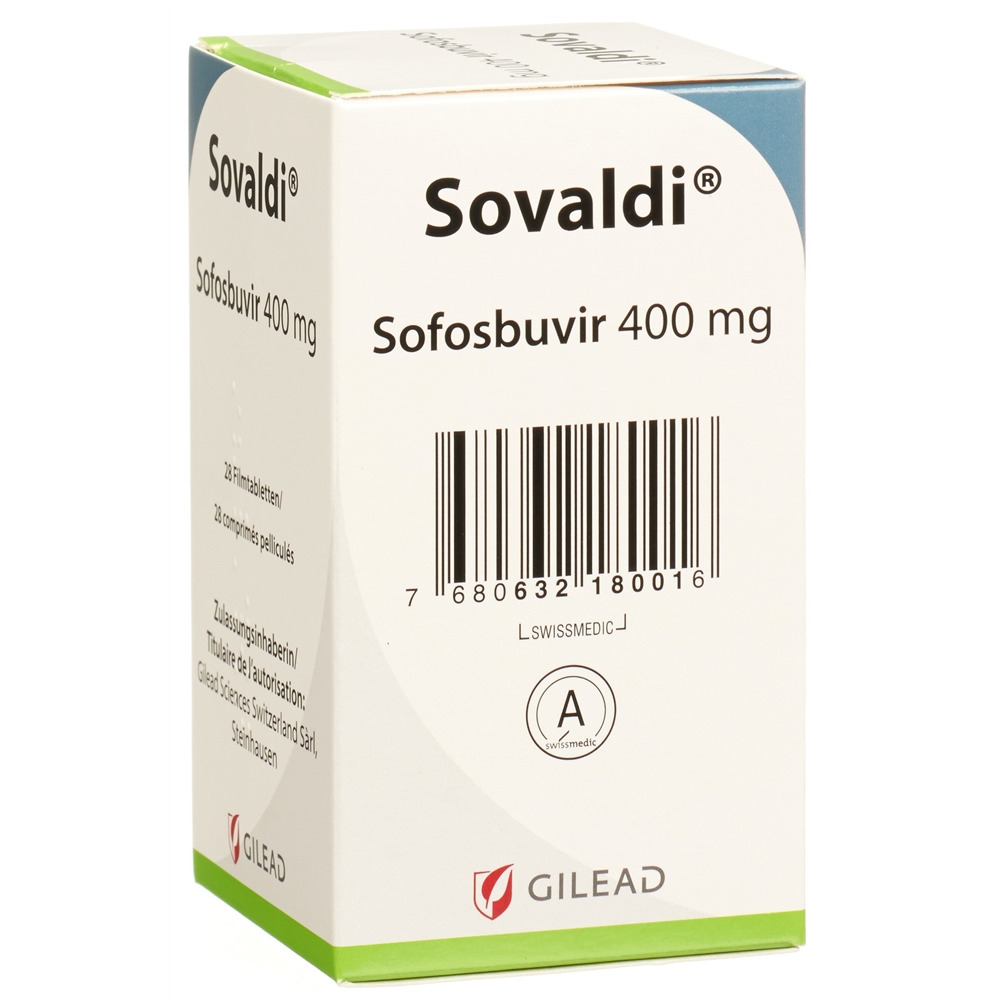 SOVALDI cpr pell 400 mg bte 28 pce