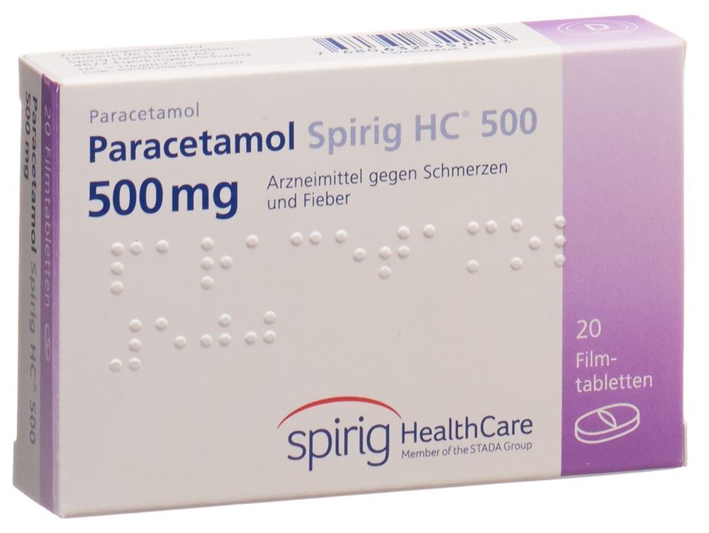 PARACETAMOL Spirig HC cpr pell 500 mg 20 pce