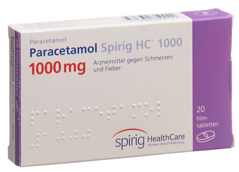 PARACETAMOL Spirig HC cpr pell 1000 mg 20 pce