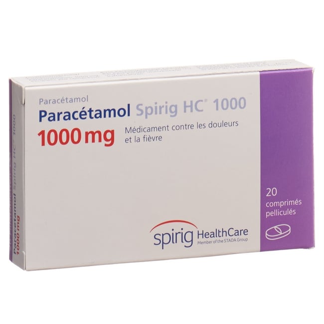 Paracetamol Spirig HC 1000 mg, Filmtabletten