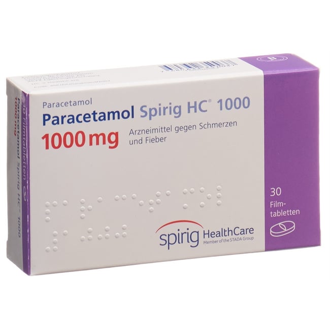 Paracetamol Spirig HC 1000 mg, Filmtabletten