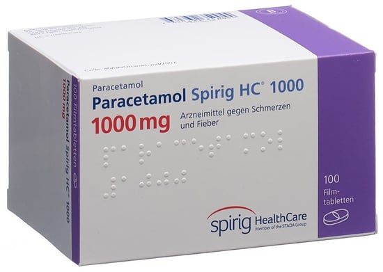Paracetamol Spirig HC 1000 mg, Filmtabletten