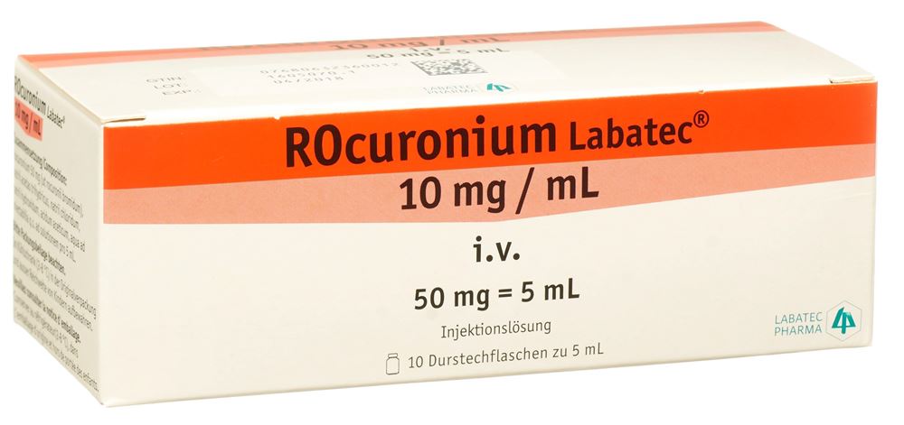 Rocuronium Labatec 50 mg/ 5 mL, Solution injectable