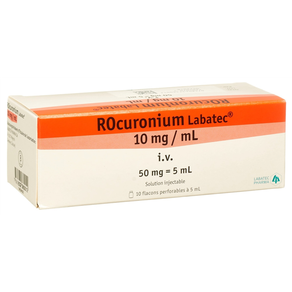 Rocuronium Labatec 50 mg/ 5 mL, Solution injectable