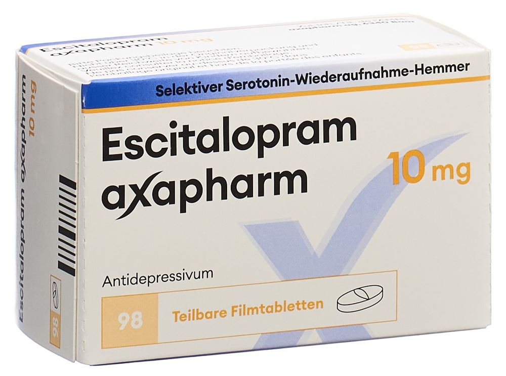 ESCITALOPRAM axapharm cpr pell 10 mg 98 pce