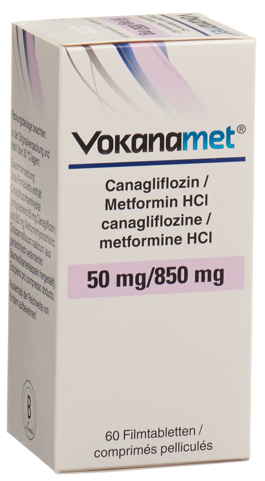 VOKANAMET cpr pell 50/850 mg 3 bte 60 pce