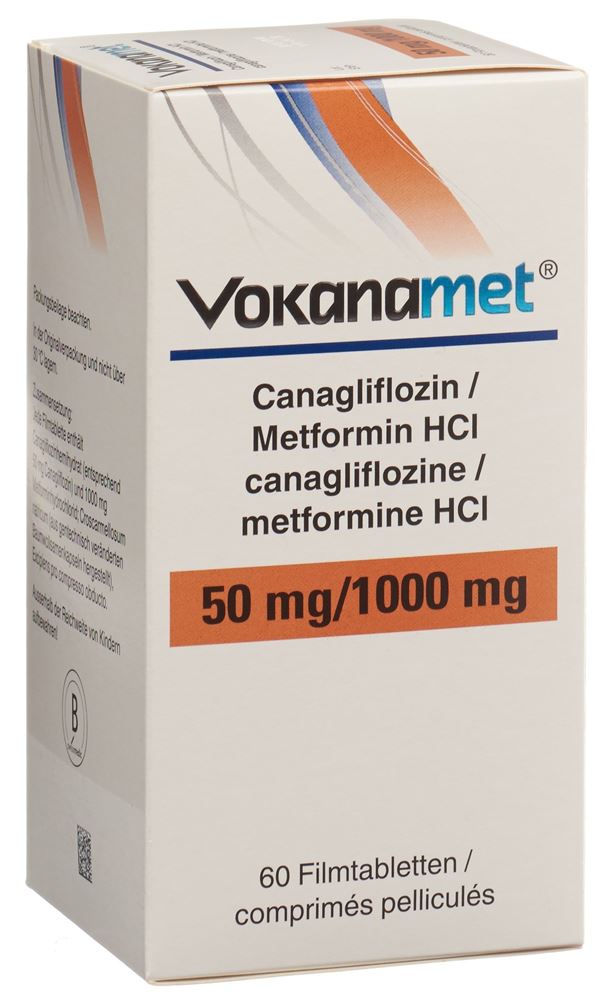 VOKANAMET cpr pell 50/1000 mg bte 60 pce