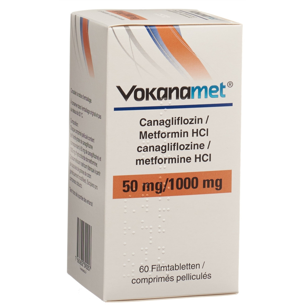 VOKANAMET cpr pell 50/1000 mg bte 60 pce