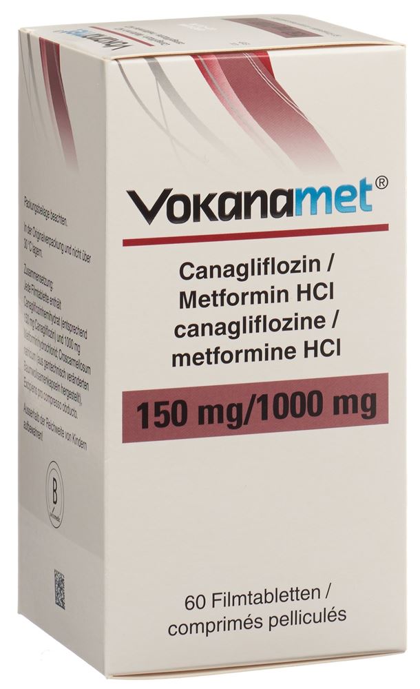 VOKANAMET cpr pell 150/1000 mg bte 60 pce